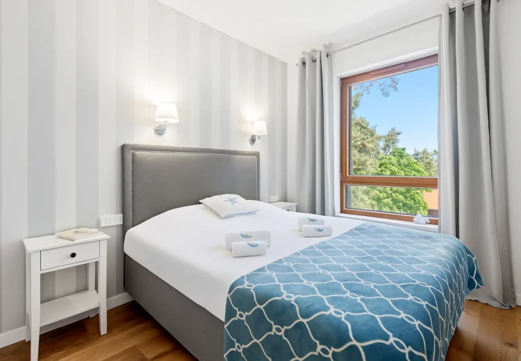 Nautikka Park D21 | 48 m² |  Klimatyzacja, Zmywarka | Kids club, sala fitness |150 m od plaży |